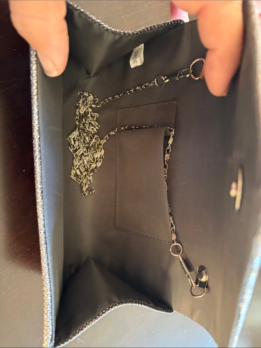 Sparkling Silver Rhinestone Clutch - Picture 3 of 3
